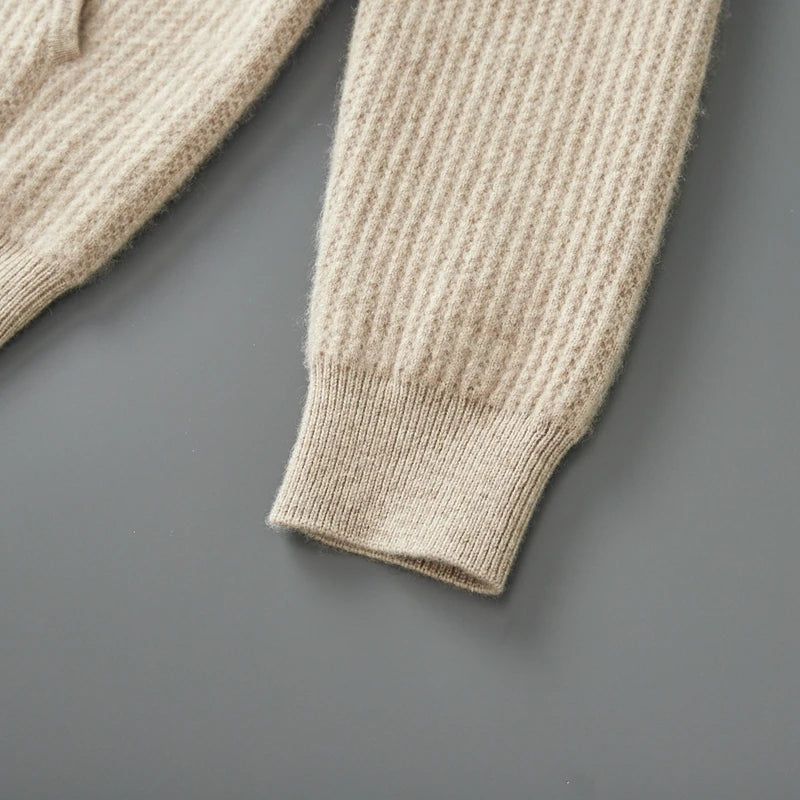 Vera | Men's Merino Wool Knit Zipper Hoodie