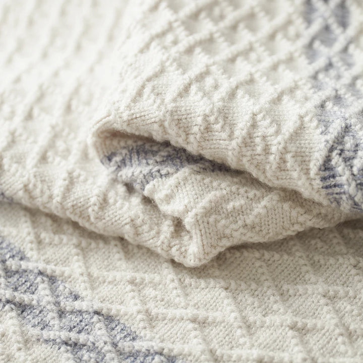 Vera | Men's Merino Wool Striped Zipper Cardigan