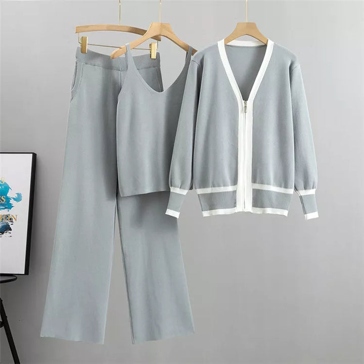 Trendy Fall Knit Three Piece Set