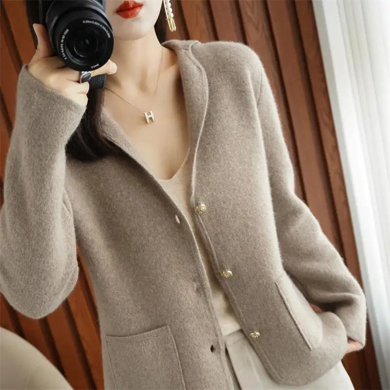 Vera | Women's Merino Wool Button Cardigan Jacket
