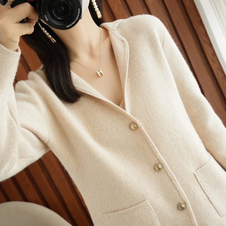Vera | Women's Merino Wool Button Cardigan Jacket