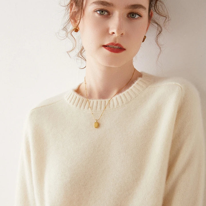 Vera | Women's Pure Cashmere Crewneck Sweater