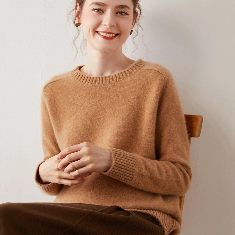 Vera | Women's Pure Cashmere Crewneck Sweater