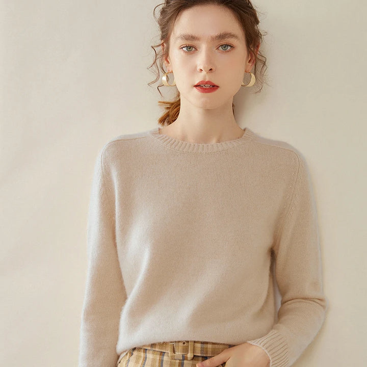 Vera | Women's Pure Cashmere Crewneck Sweater