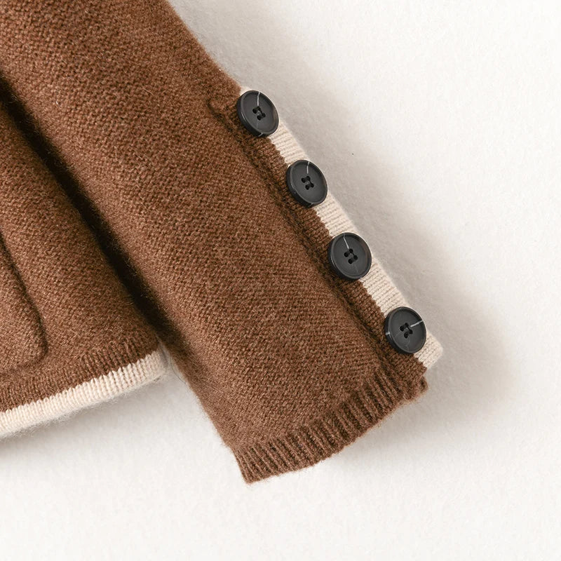 Vera | Women's Wool Stand-Collar Button Cardigan