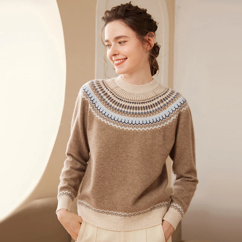 Vintage Cashmere Jacquard Sweater