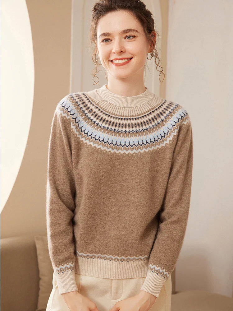 Vintage Cashmere Jacquard Sweater