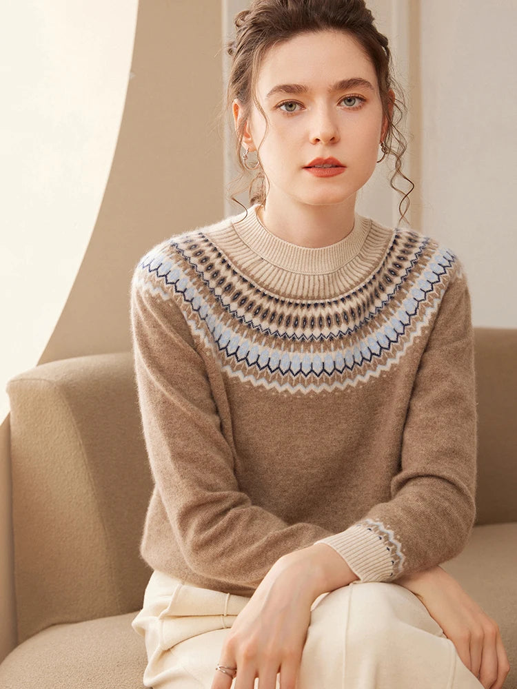 Vintage Cashmere Jacquard Sweater