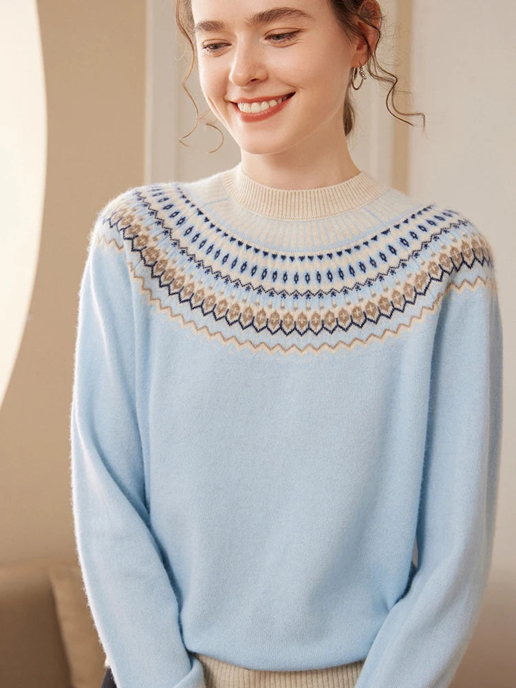 Vintage Cashmere Jacquard Sweater