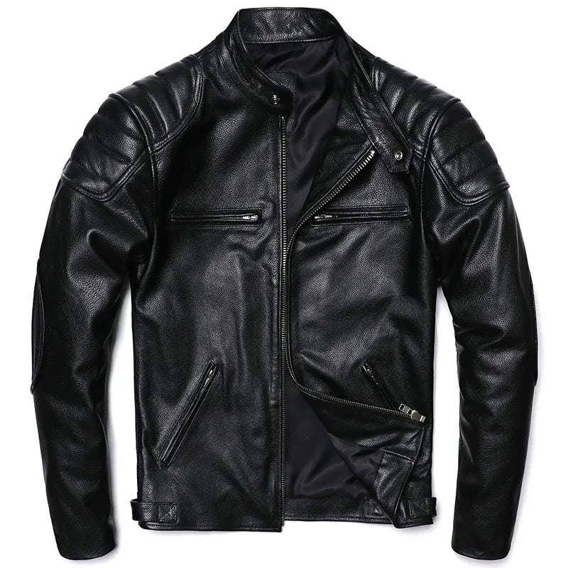 Vintage Genuine Leather Biker Jacket