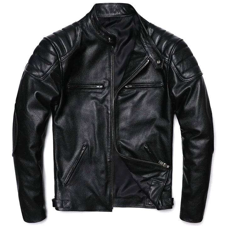Vintage Genuine Leather Biker Jacket