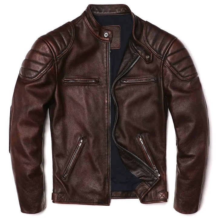 Vintage Genuine Leather Biker Jacket