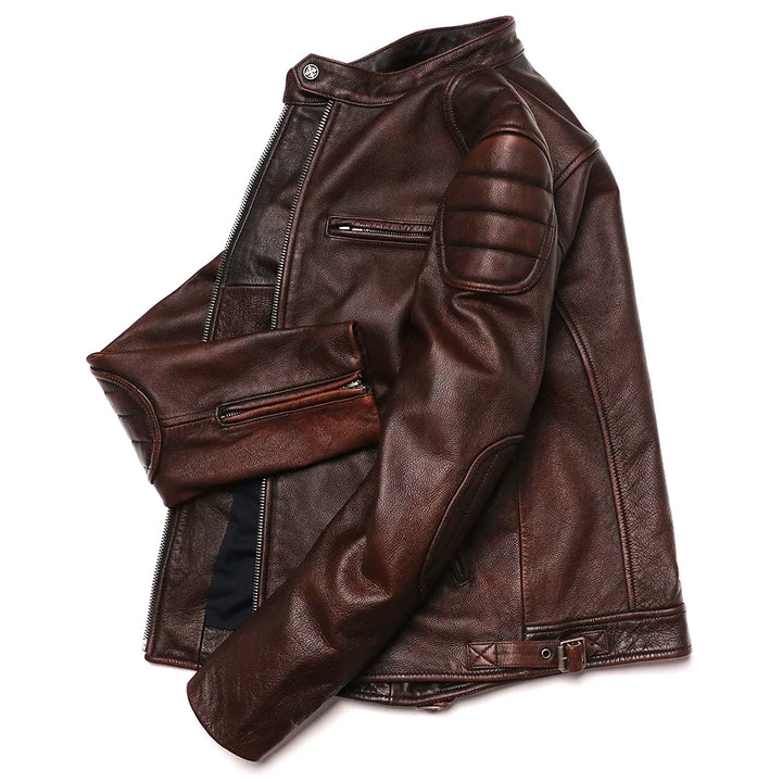 Vintage Genuine Leather Biker Jacket