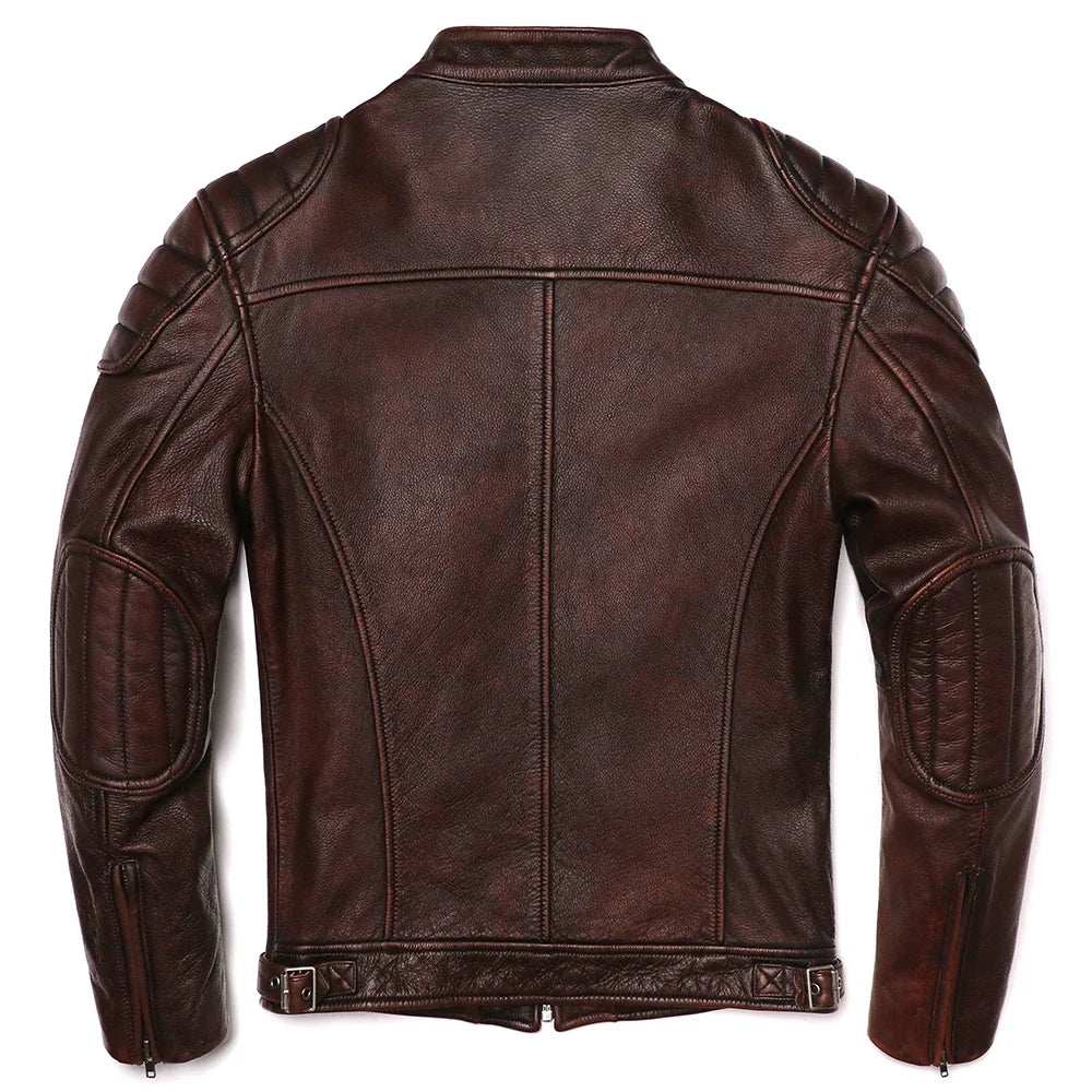 Vintage Genuine Leather Biker Jacket