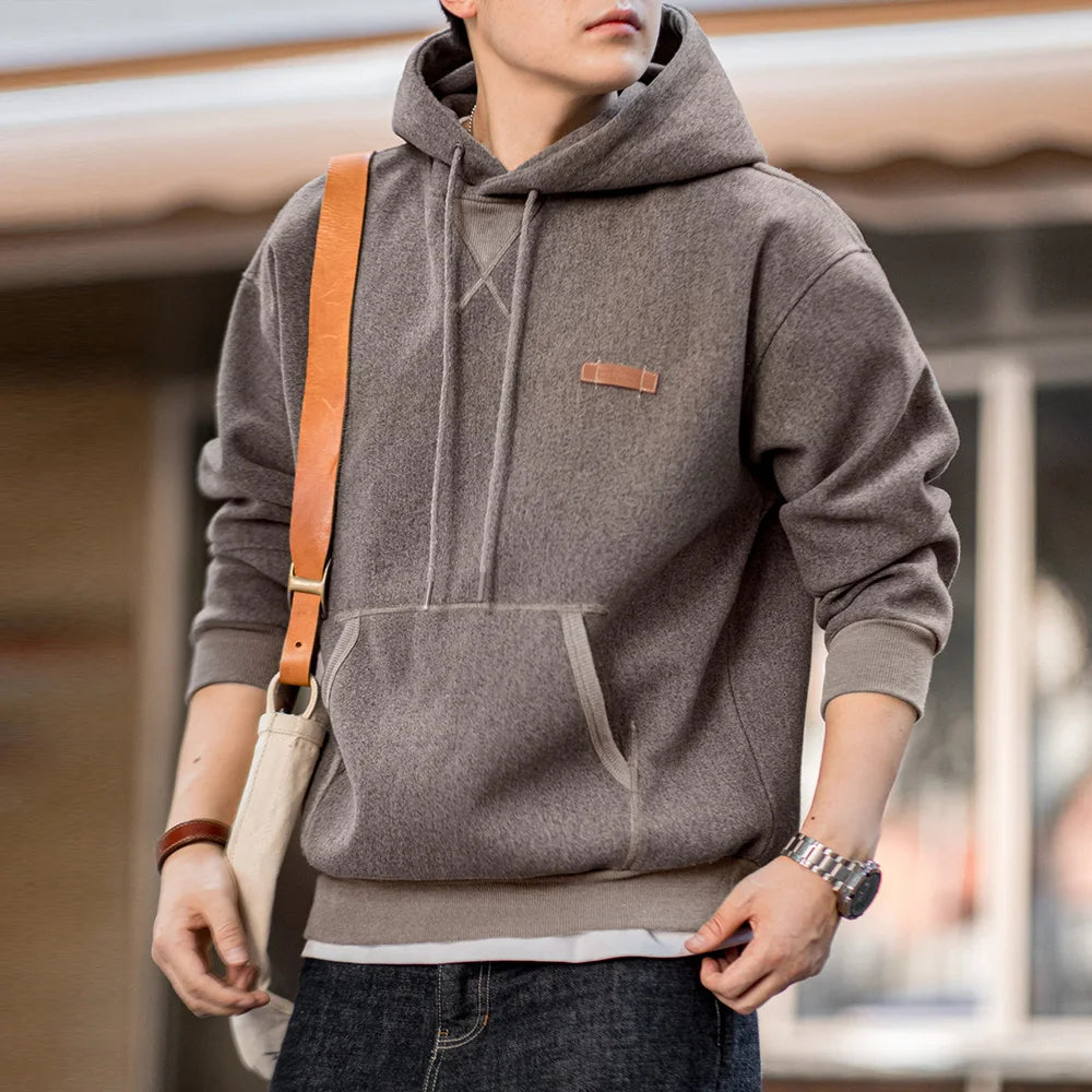 Vintage Grey Heavyweight Hooded Sweatshirt