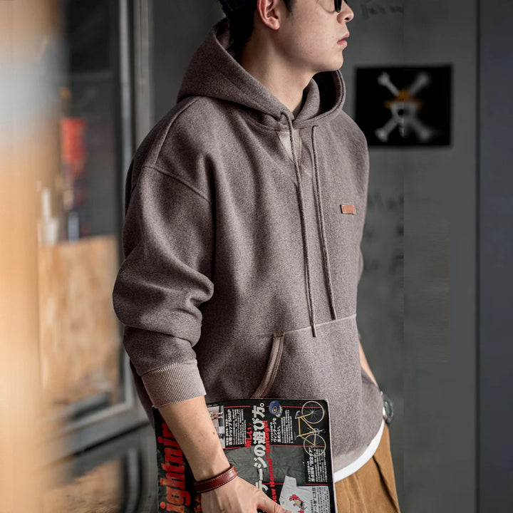 Vintage Grey Heavyweight Hooded Sweatshirt