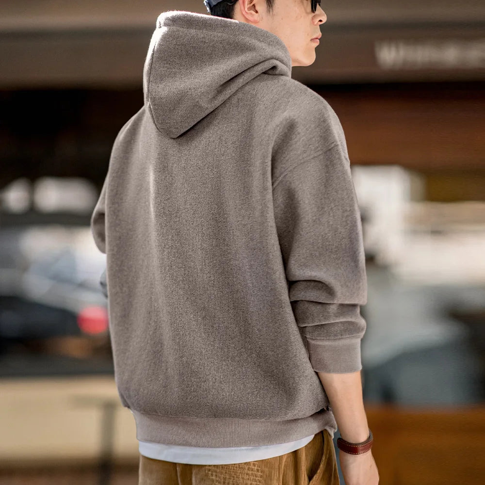 Vintage Grey Heavyweight Hooded Sweatshirt