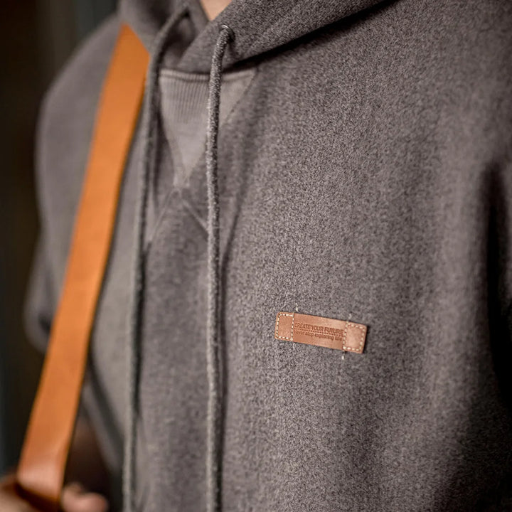 Vintage Grey Heavyweight Hooded Sweatshirt