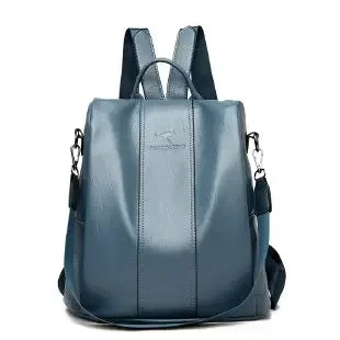 Vintage Leather Anti-Theft Backpack