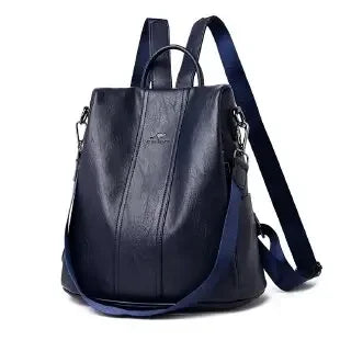 Vintage Leather Anti-Theft Backpack