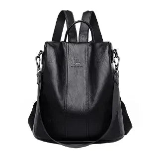 Vintage Leather Anti-Theft Backpack