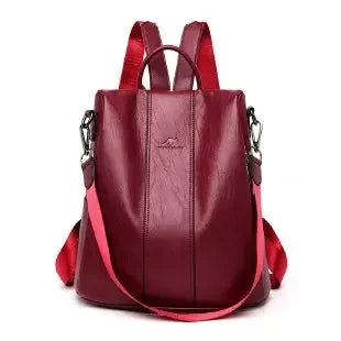 Vintage Leather Anti-Theft Backpack