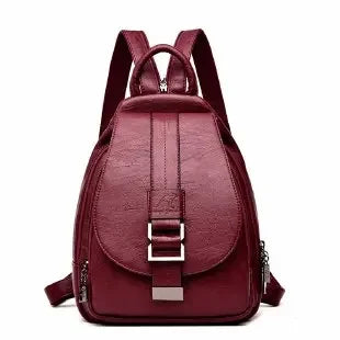 Vintage Leather Anti-Theft Backpack