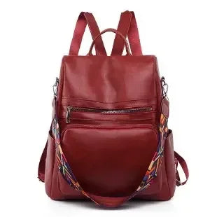 Vintage Leather Anti-Theft Backpack