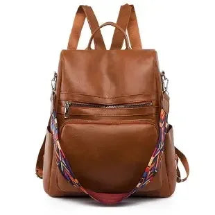 Vintage Leather Anti-Theft Backpack