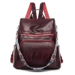 Vintage Leather Anti-Theft Backpack