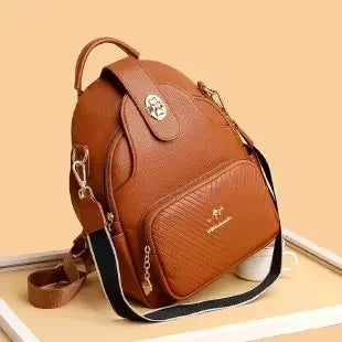 Vintage Leather Anti-Theft Backpack
