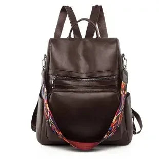 Vintage Leather Anti-Theft Backpack