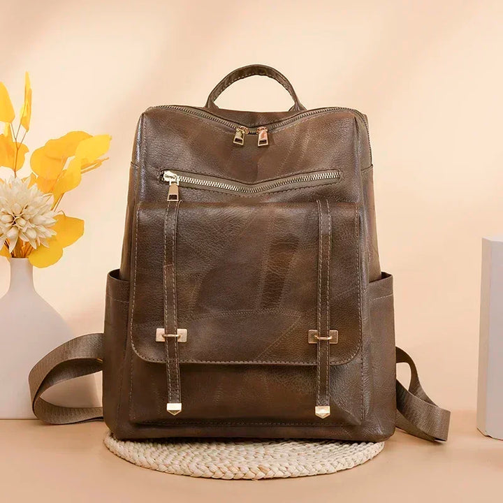 Vintage Leather Anti-Theft Backpack