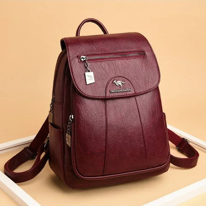 Vintage Leather Anti-Theft Backpack