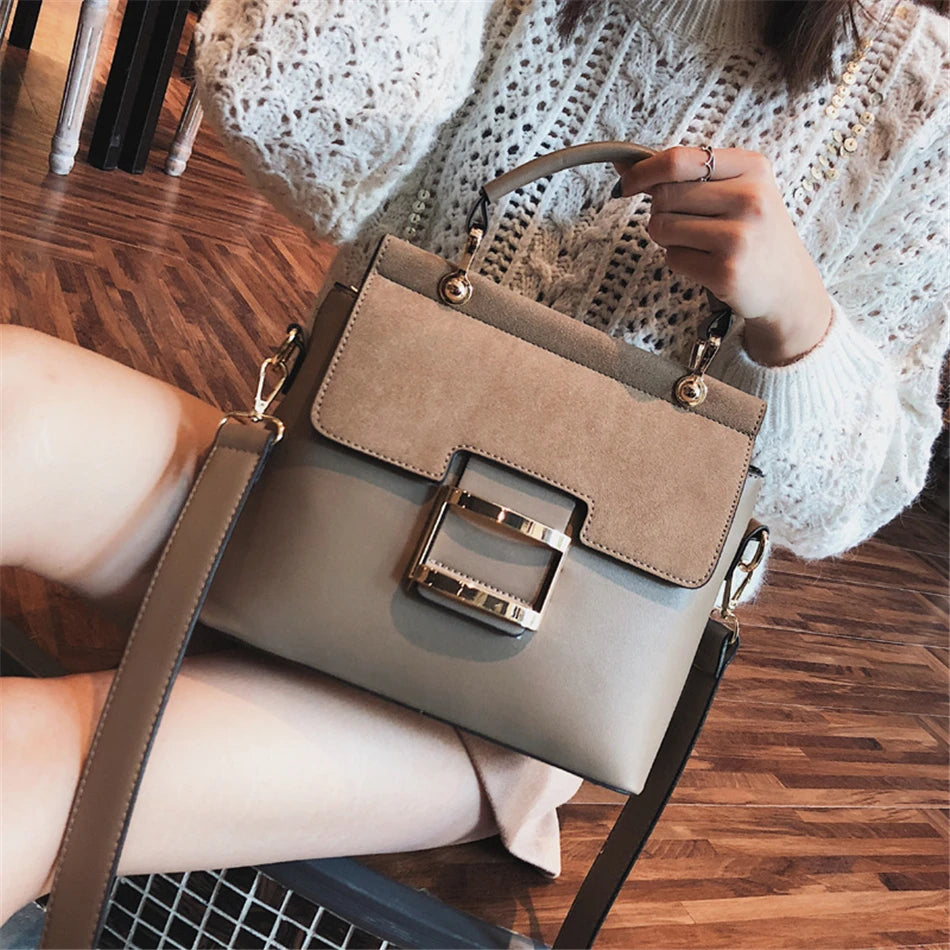 Vintage Matte Leather Crossbody Bag