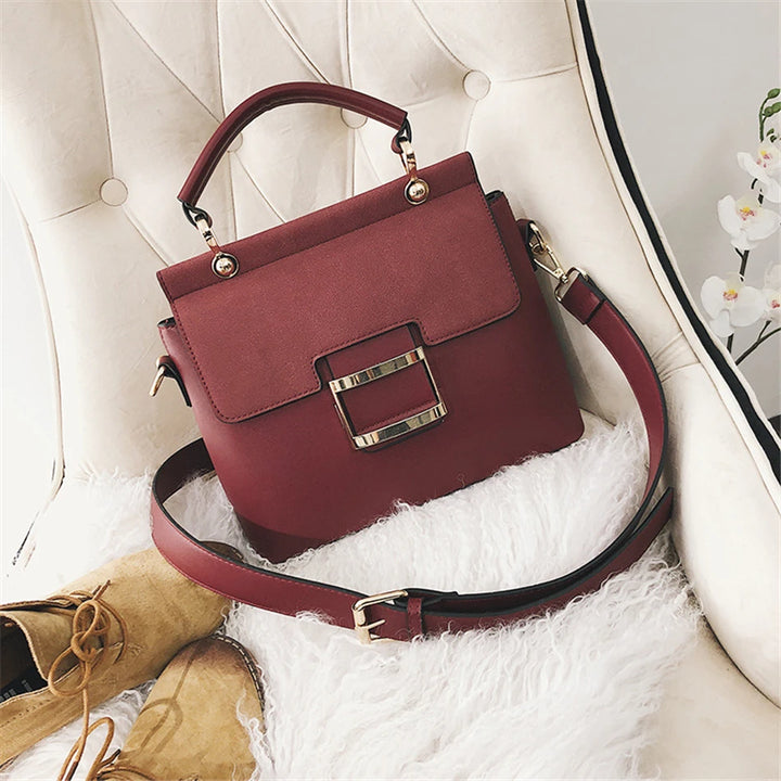 Vintage Matte Leather Crossbody Bag