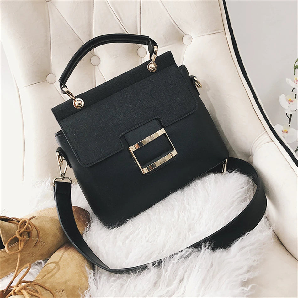 Vintage Matte Leather Crossbody Bag