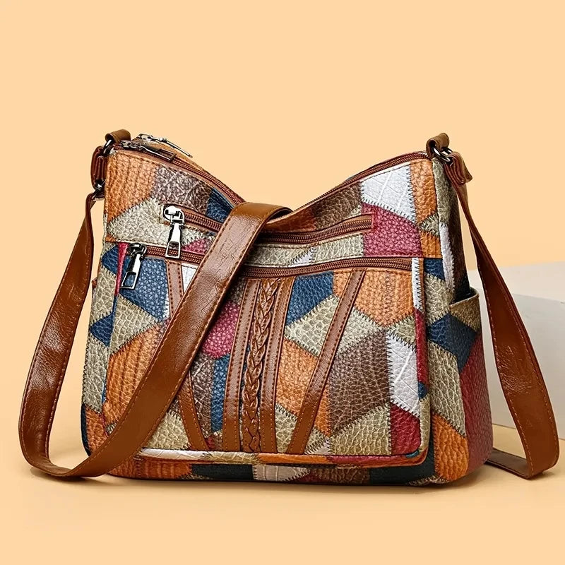 Vintage Patchwork Crossbody Shoulder Bag