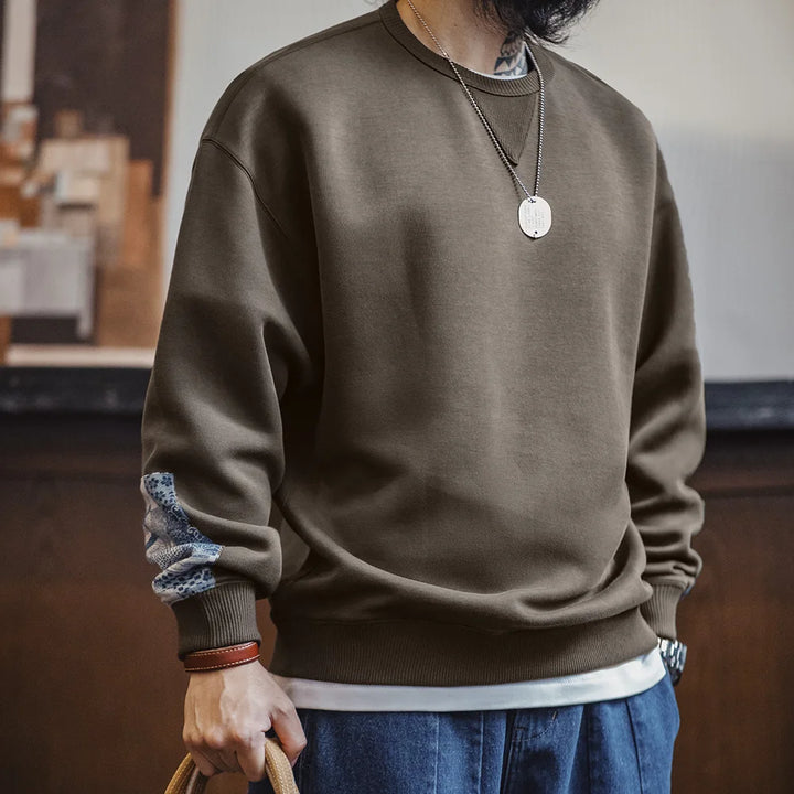 Vintage Patchwork Sweatshirt Streetwear Pullover