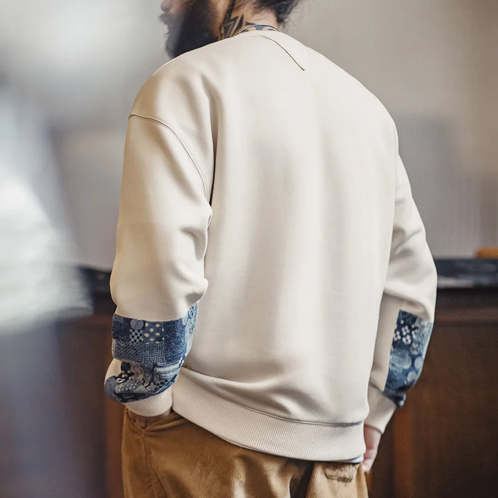 Vintage Patchwork Sweatshirt Streetwear Pullover