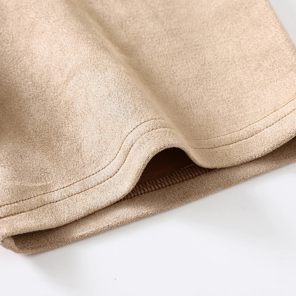 Vintage Suede Oversized T-Shirt for Men