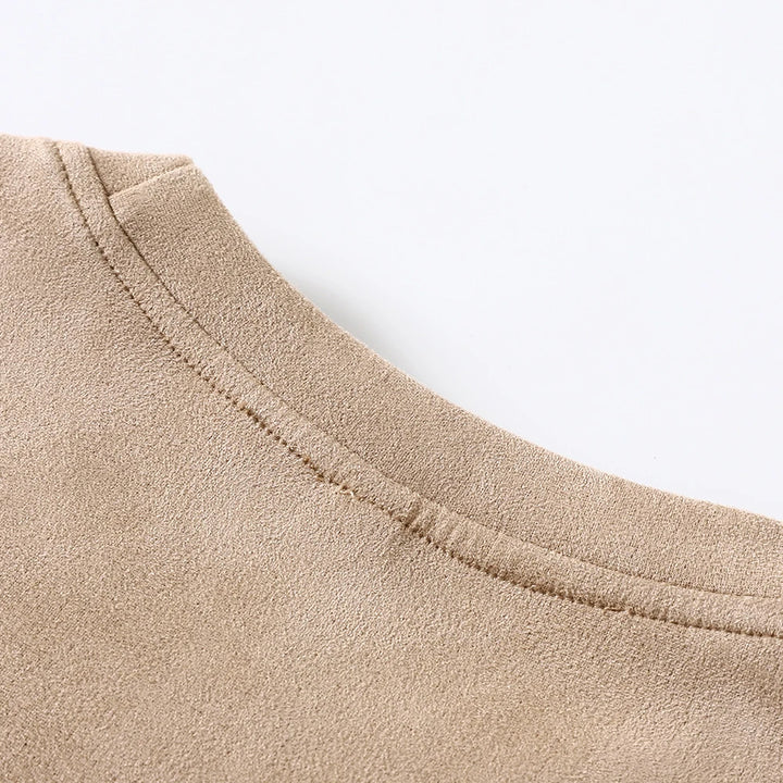 Vintage Suede Oversized T-Shirt for Men