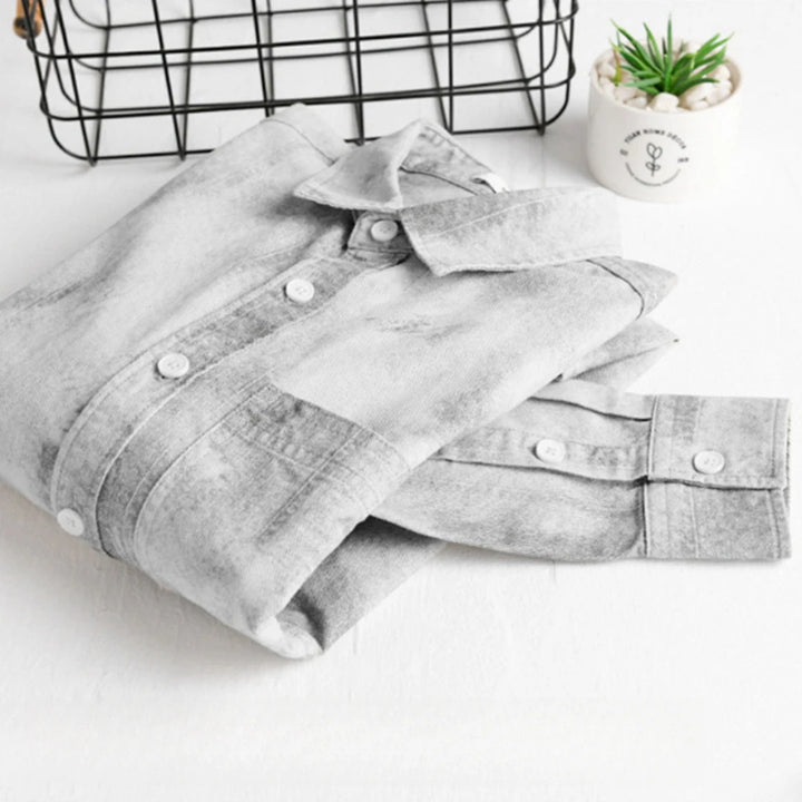 Vintage Wash Relaxed Denim Shirt