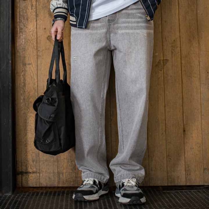 Vintage Washed Heavyweight Grey Jeans