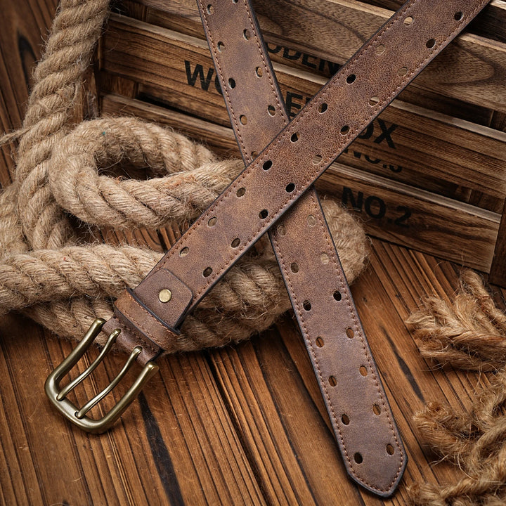 Vintage Western PU Leather Unisex Belt