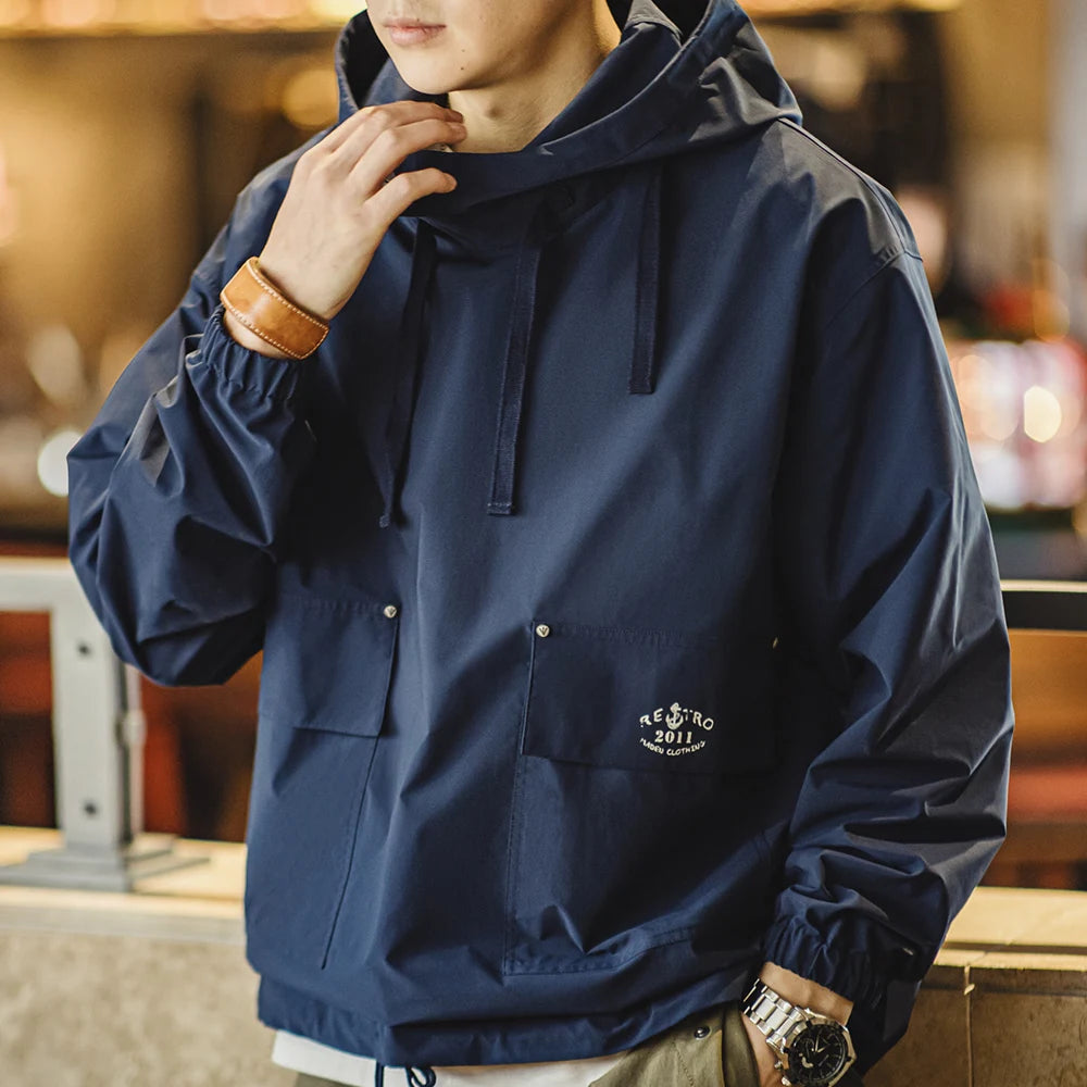 Vintage Windproof Deck Smock Hoodie