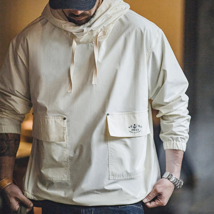 Vintage Windproof Deck Smock Hoodie