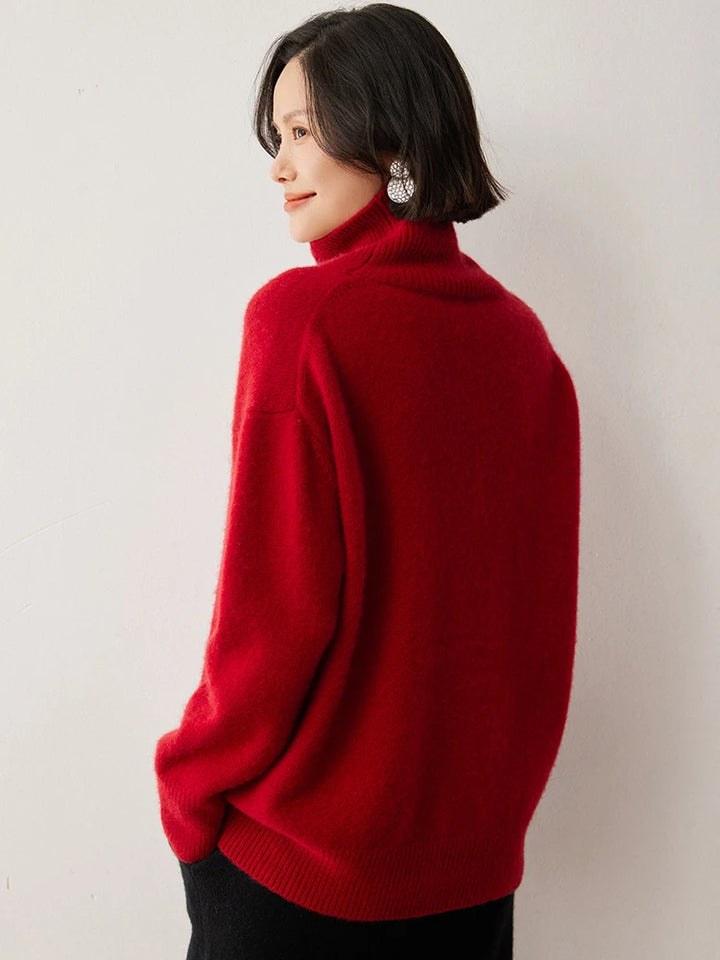 Warm Cashmere Pullover Christmas Turtleneck Sweater