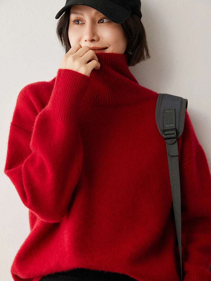 Warm Cashmere Pullover Christmas Turtleneck Sweater