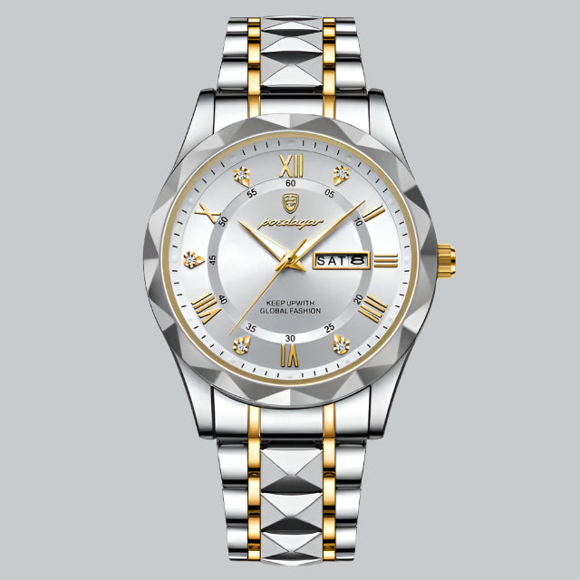Mens Waterproof Stainless Steel Quartz Watch